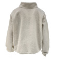 2021 New Style Lady'S Knitted Long Sleeve Women Sherpa Jumper With Pocket And Zipper Detailed